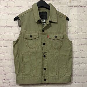 Kid’s LEVI’S Green Denim Vest Sz: Large (12-13 YRS)